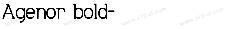 Agenor bold字体转换